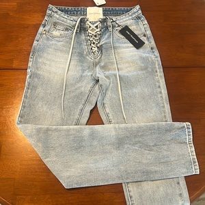 One Teaspoon trucker jeans, light wash color